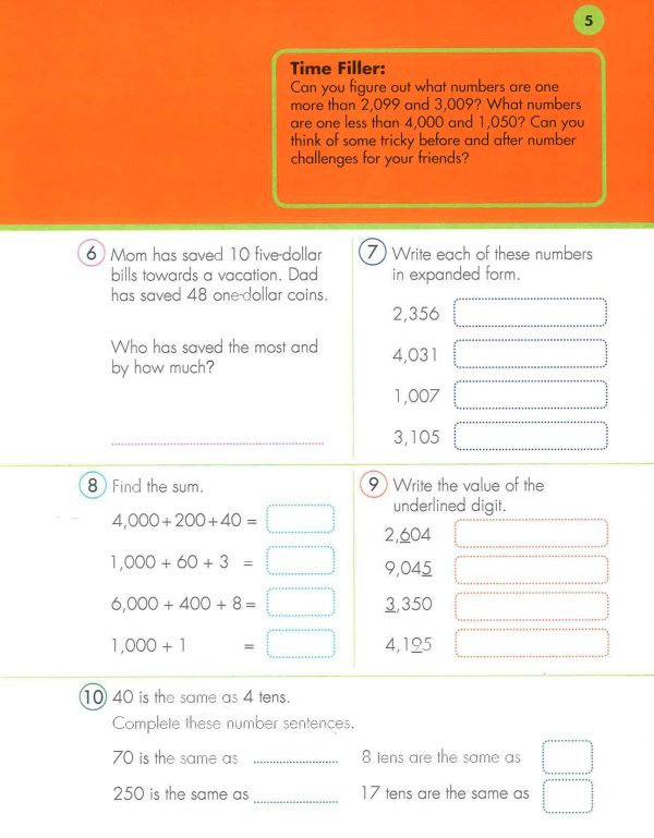 10 Minutes A Day Math, 4th Grade Supply